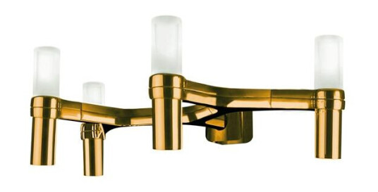 Nemo Crown 4 Vegglampe Gull Belagt
