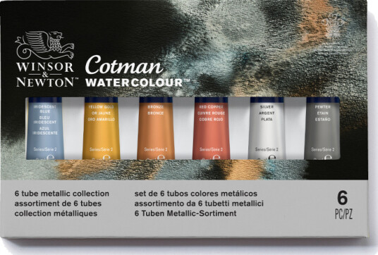 Winsor & Newton Cotman Akvarellmaling Metallic Collection Tubes 8 ml 6-set