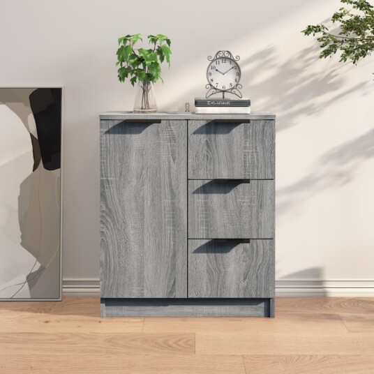 vidaXL Skjenk grå sonoma 60x30x70 cm konstruert tre