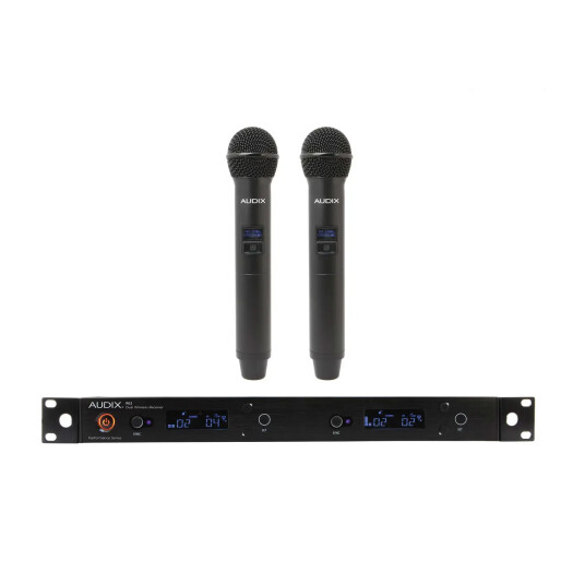Audix Ap62om2 - Wireless Mic System, R62 2Ch Diversity Receiver, 2X Om2 Handheld Transmitters