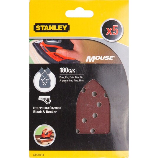 Stanley Slipepapir mouse 180k sta31014 5 ark