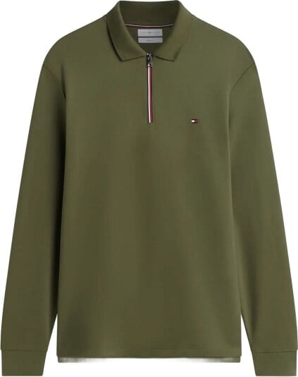 Tommy Hilfiger L/S Liquid Cotton Zip Reg HUNTSMAN GREEN XL