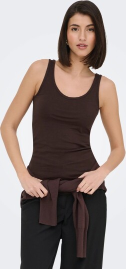 JDY Jdyava S/L Tank Top 180 Jrs Noos   Brown   XL