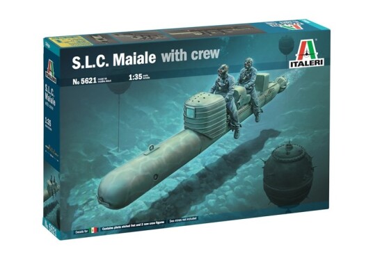 Italeri 1:35 S.L.C. Maiale Modellsett med Mannskap
