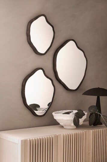 Ellos Home Speil Bello sett med 3 stk. Brun Ellos Home Speil Bello sett med 3 stk. Brun