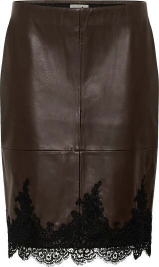 Soaked Slkaylee Lace Skirt CHOCOLATE TORTE S