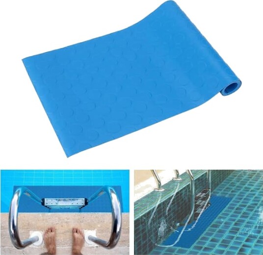 Beste tilbud Svømmebassengstige Matte Snøvær Slitesterk Sklisikker Design Pvc Anti skli Lag 23 X 90cm Sikkerhetsliner LGL