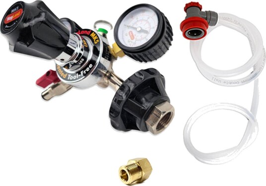 MK5 regulator med CO2 slange Regulator med slange og koblinger