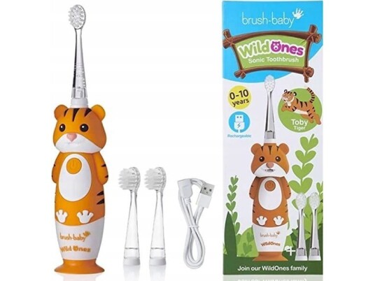 Brush Baby_Wild Ones Sonisk Tannbørste For Barn 0 10 Tiger Brush Baby_Wild Ones Sonisk Tannbørste For Barn 0 10 Tiger
