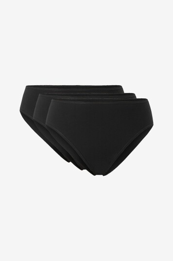 Zizzi   Truser lCotas Brief 3 pakning   Svart