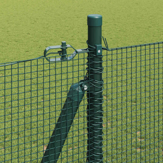 sveiset trådgjerde med 13 flansede pinner Grønn 1.6x25 m Stål