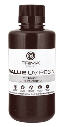 PrimaCreator Value Flex UV Resin-500ml-Light Grey