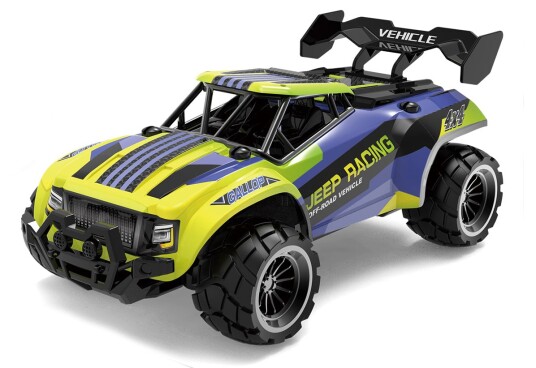 TEC-TOY Jeep Racing R/C 1:20 med 2,4G Li-ion teknologi Blå/Gul