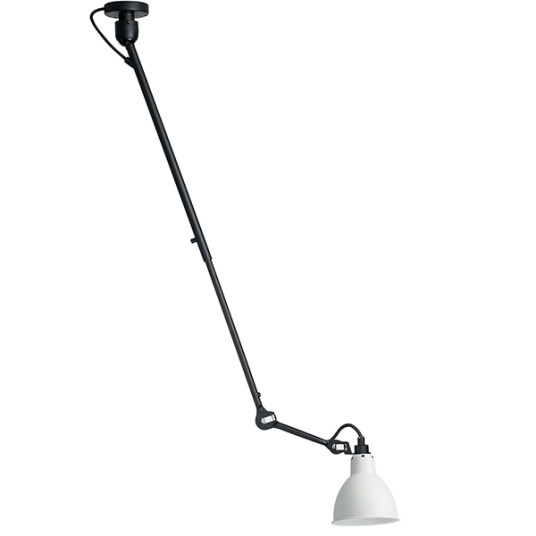 Lampe Gras N302 Taklampe Matt Sort & Matt Hvit