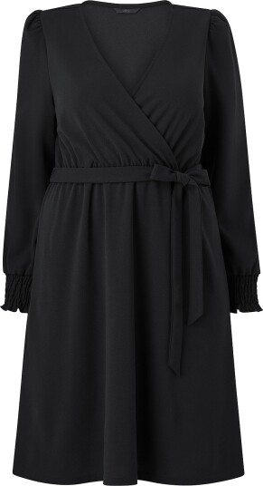Ellos Plus collection Kjole med knytbart belte Svart