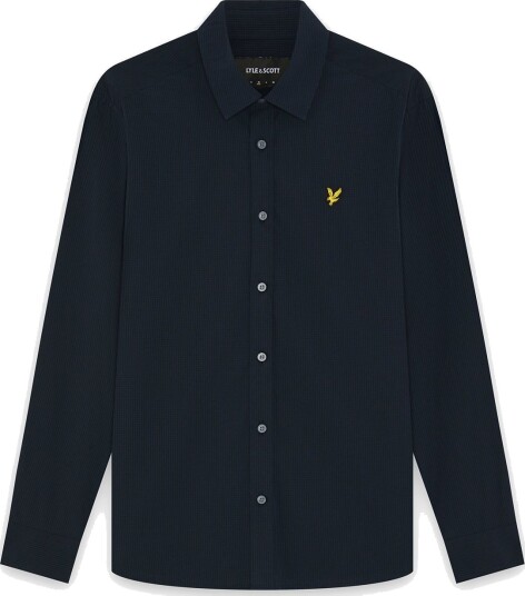 Lyle & Scott Windowpane Shirt Navy L