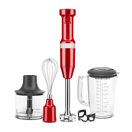 KitchenAid Stavmikser 5KHBV83EER Håndmikser med Tilbehør Rød KitchenAid Stavmikser 5KHBV83EER Håndmikser med Tilbehør Rød