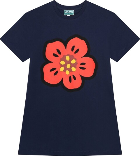 Kenzo Kjole Navy/Rød m. Blomst Kenzo 6 år 116 Kjole Blå Kenzo Kjole Navy/Rød m. Blomst Kenzo 6 år 116 Kjole Blå