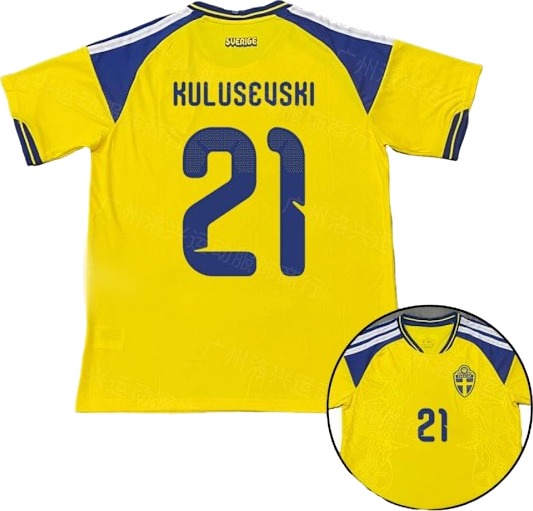 26 27 VM Sveriges landslag hjemmedrakt kortermet nr. 21 KULUSEVSKI 2XL