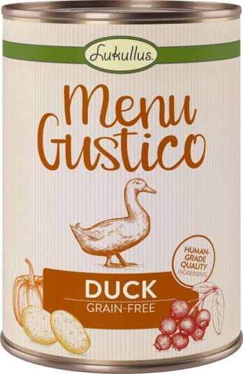 Lukullus Våtfôr Menu Gustico And Med Gulrot Tyttebær Og Rosmarin 24 X 400 G