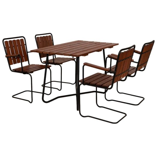 Spisegruppe Eden Wood Wilma med 4 Stoler Spisegruppe Eden Wood Wilma med 4 Stoler