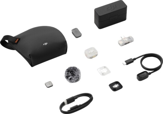 DJI Mic Mini 2S trådløs mikrofon med ladeetui og 28 timers lagring