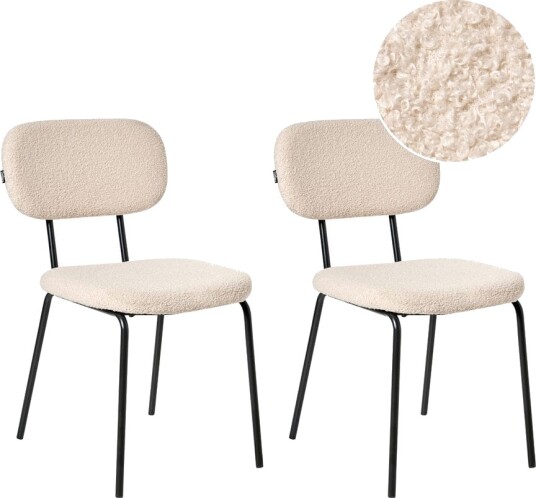 Spisestol Adair 2-pakning - Beige, svart