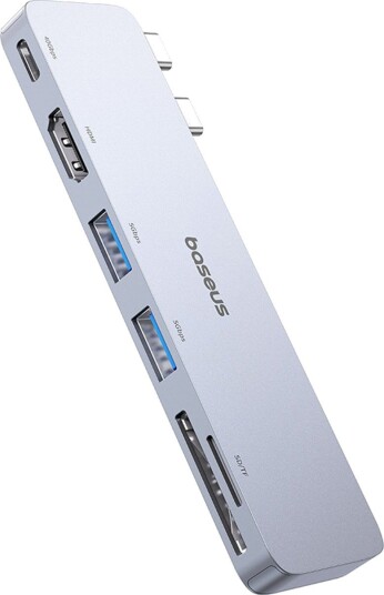 Baseus UltraJoy Series 6-in-1 USB-C Hub 40Gb/s USB 3.0 HDMI 4K with SD and microSD Reader Gray B00052802811-04