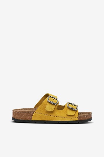 Scholl Sandal Bora 2 Buckels Gul Scholl Sandal Bora 2 Buckels Gul