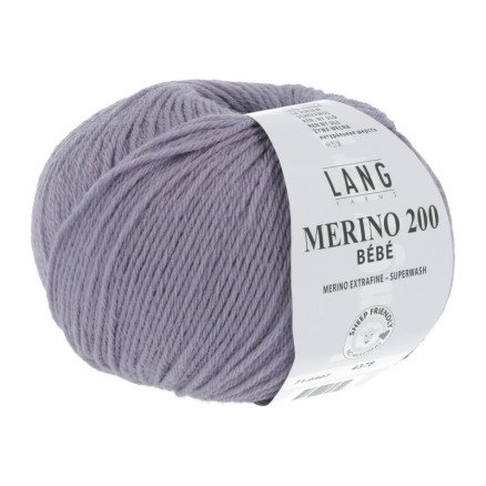 Long Yarns Merino 200 Bebe Garn 407 Lilla