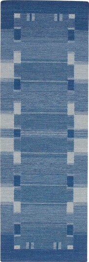 Bargi   Ullteppe Röllakan 80x250 cm   Blå