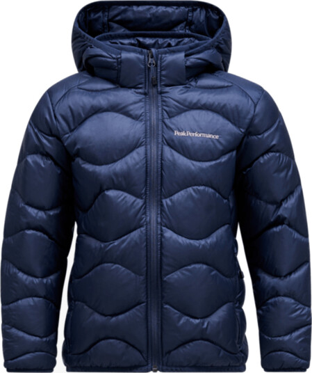 Peak Performance Junior Helium Down Hood Jacket Blå 130
