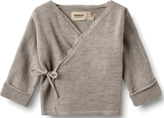 Wheat Knit Wraparound Cleo GREY MOON 80