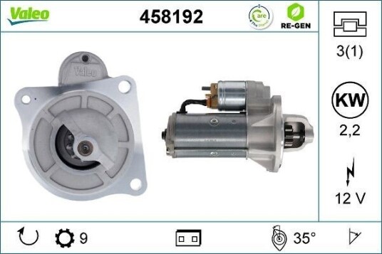 VALEO 458192 Starter VALEO 458192 Starter