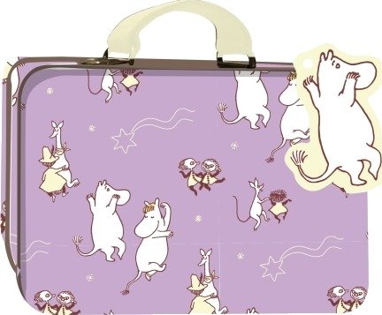 Mumin Moomin Small Tin Suitcase Purple Purple One Size