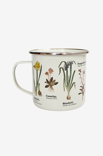Gift Republic - Emaljekrus Ville blomster - Beige