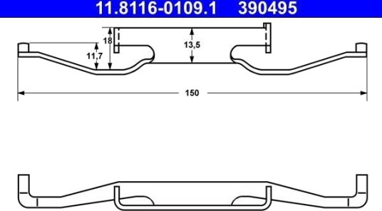 Ate Fjær bremsecaliper ATE 11.8116 0109.1
