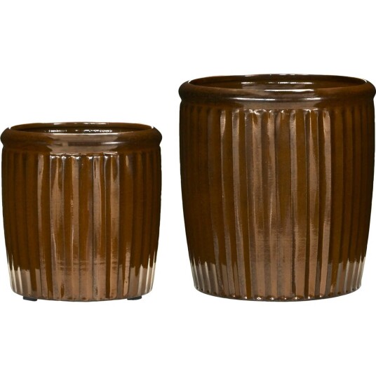 House Doctor HDGroove Krukke Brun 2 pk