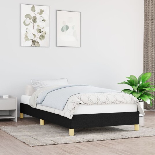 vidaXL Sengeramme svart 90x190 cm 3FT Single stoff