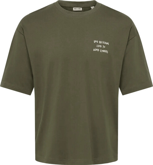 ONLY & SONS Onsaxel Scribble Boxy Fit Ss Tee Khaki green XL