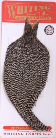 Whiting Dry Fly Cape - Grizzly Bronsegradering