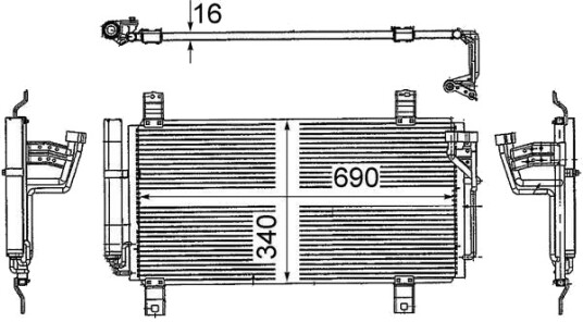 MAHLE AC 714 000S Kondensator, klimaanlegg MAHLE AC 714 000S Kondensator, klimaanlegg
