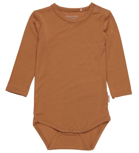Minymo Body I/e   Bambus   Jordekorn   Minymo   1½ år (86)   Langermet Body Brun Oransje
