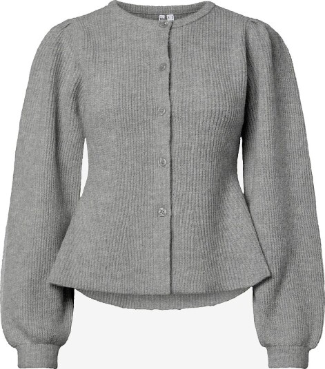 pieces Kardigan pcSilly LS Puff Knit Cardigan Grå