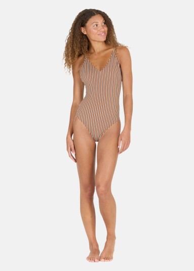 Ulanda W Print Plunge Swimsuit
