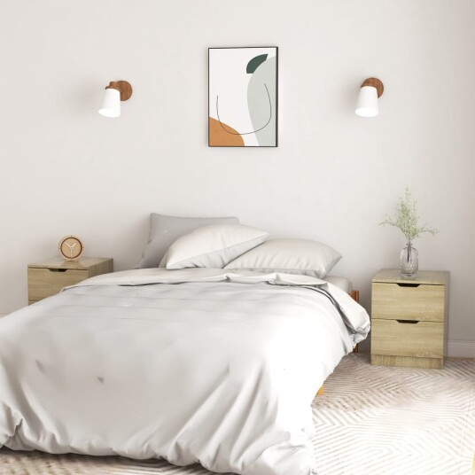 vidaXL Nattbord 2 stk sonoma eik 40x40x50 cm sponplate