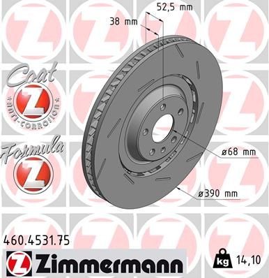 Bremseskive ZIMMERMANN 460.4531.75