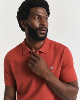 Gant Klassisk piquéskjorte i regular fit MODERN RUST M Gant Klassisk piquéskjorte i regular fit MODERN RUST M