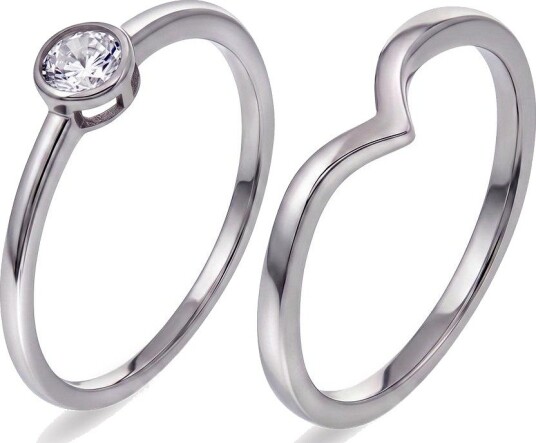 Pan Jewelry Duo ring i 925 sølv størrelse Duo ring i 925 sølv Str. 54