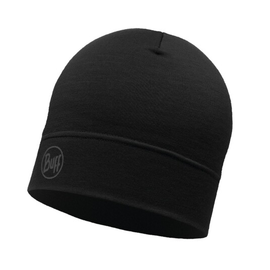 Buff Lightweight Merino Wool Hat Solid Black OneSize Buff Lightweight Merino Wool Hat Solid Black OneSize